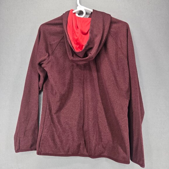 The North Face Women's Hoodie, Activewear, Maroon/Pink, Thumb Slits, Pouch, LG - Picture 3 of 5